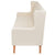 3-Seater Sofa Fabric Cream White