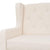 3-Seater Sofa Fabric Cream White