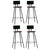 Bar Chairs 4 pcs Solid Reclaimed Wood