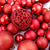 100 Piece Christmas Ball Set 3/4/6 cm Red