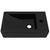 Basin with Faucet Hole Rectangular Ceramic Black 46x25.5x12 cm