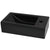 Basin with Faucet Hole Rectangular Ceramic Black 46x25.5x12 cm