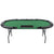 9-Player Folding Poker Table 3 Fold Oval Green