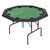 8-Player Folding Poker Table 2 Fold Octagonal Green