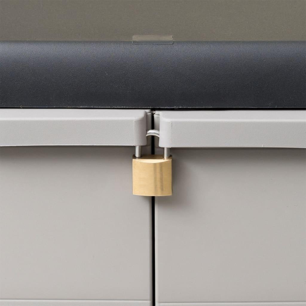 Garden Storage Cabinet with 1 Shelf Black and Grey