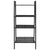 Ladder Bookcase 4 Tiers Metal Black