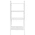Ladder Bookcase 4 Tiers Metal White