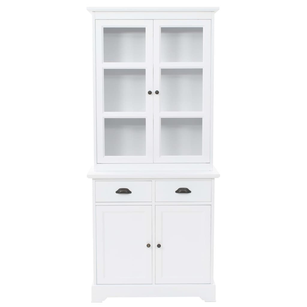 Welsh Dresser with 4 Doors MDF and Pinewood 80x40x180 cm