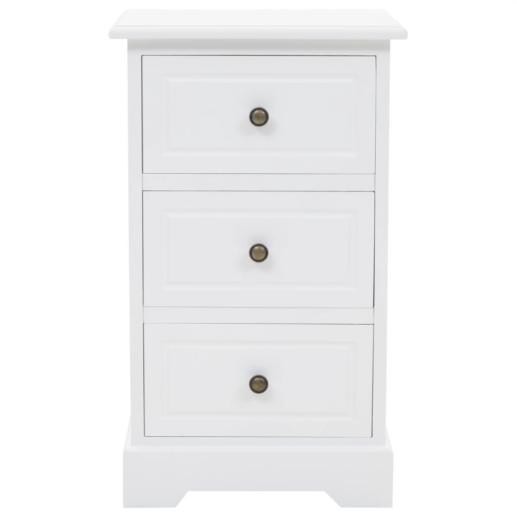 Bedside Cabinet MDF and Pinewood 35x32x59 cm