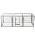 Dog Playpen 8 Panels Steel 80x80 cm Black
