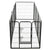 Dog Playpen 8 Panels Steel 80x80 cm Black