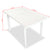 7 Piece Outdoor Dining Set Plastic White