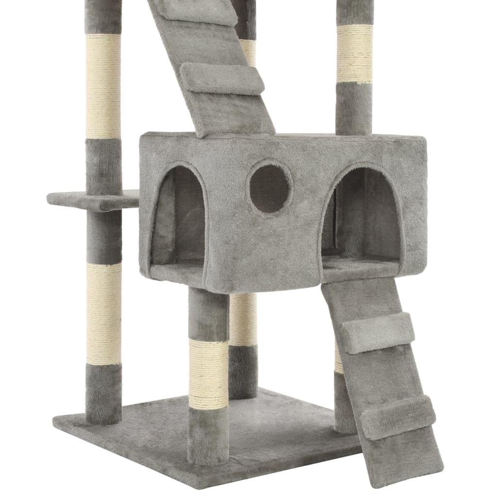Cat Tree with Sisal Scratching Posts 170 cm Grey