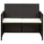2 Seater Garden Sofa with Cushions Brown Poly Rattan