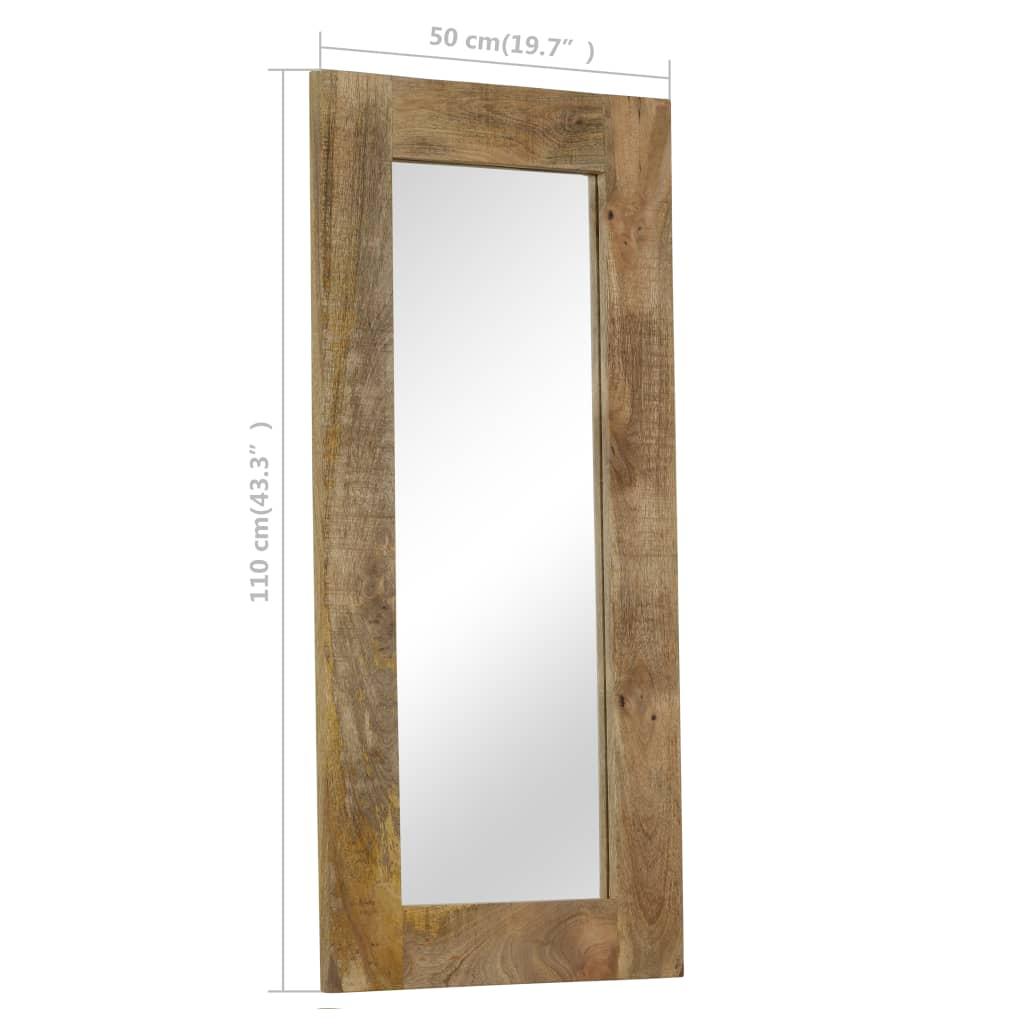 Mirror Solid Mango Wood 50x110 cm