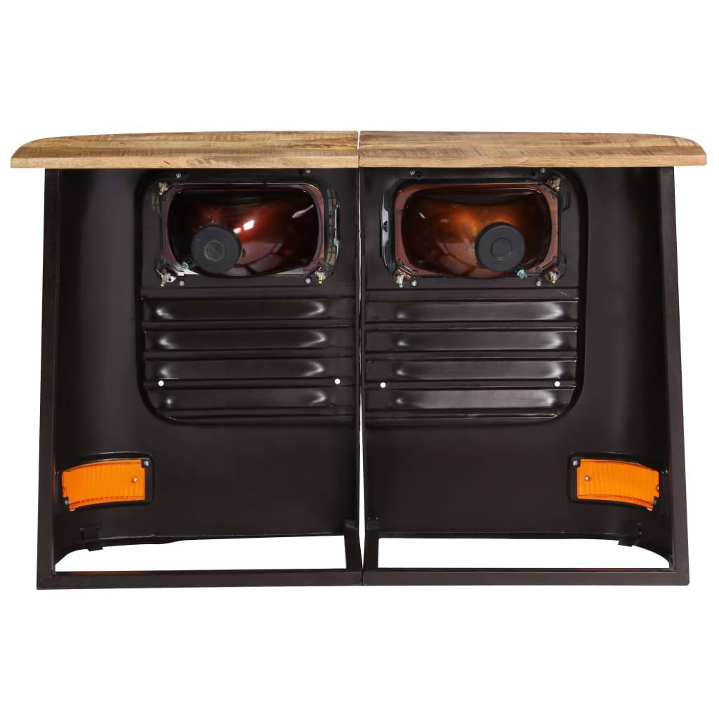 Truck Sideboard Solid Mango Wood Dark Grey
