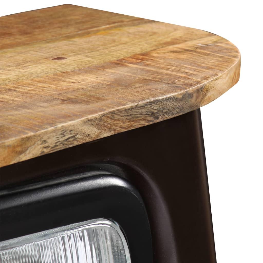 Truck Sideboard Solid Mango Wood Dark Grey