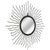 Wall Mirror Sunburst 60 cm Black