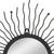 Wall Mirror Sunburst 60 cm Black