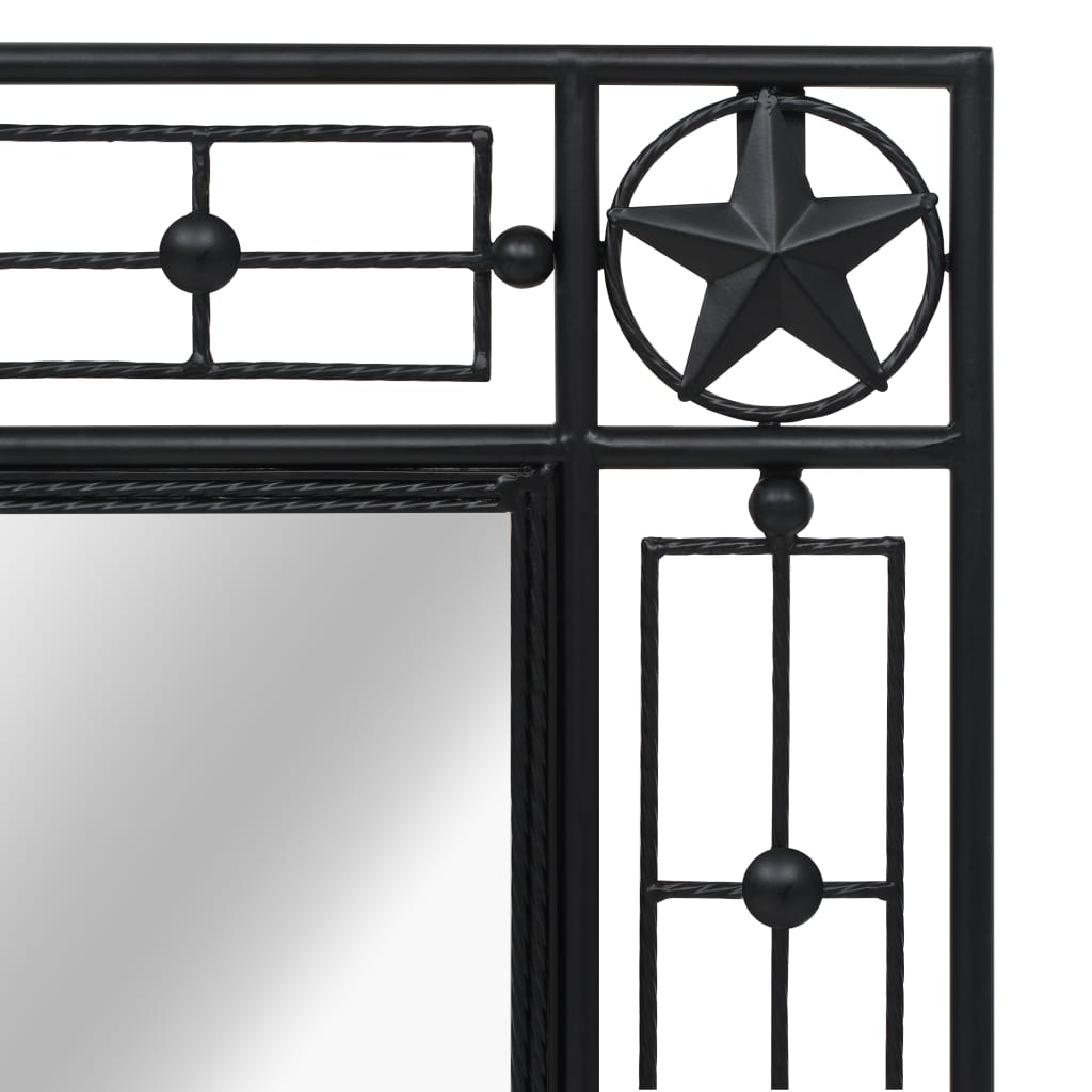 Wall Mirror Rectangular 50x80 cm Black