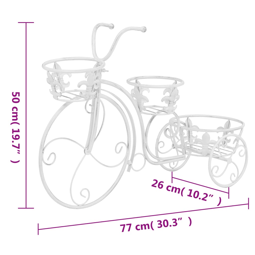 Plant Stand Bicycle Shape Vintage Style Metal