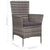 5 Piece Outdoor Dining Set with Cushions Poly Rattan Grey