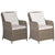 Outdoor Chairs with Cushions 2 pcs Poly Rattan Brown