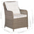 Outdoor Chairs with Cushions 2 pcs Poly Rattan Brown