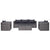 6 Piece Garden Sofa Set with Cushions & Pillows Poly Rattan Grey