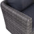 6 Piece Garden Sofa Set with Cushions & Pillows Poly Rattan Grey