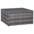 5 Piece Garden Sofa Set with Cushions & Pillows Poly Rattan Grey