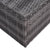 5 Piece Garden Sofa Set with Cushions & Pillows Poly Rattan Grey