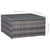 5 Piece Garden Sofa Set with Cushions & Pillows Poly Rattan Grey