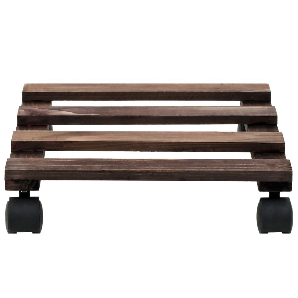 Plant Rollers 4 pcs Cedar Wood 25x25 cm