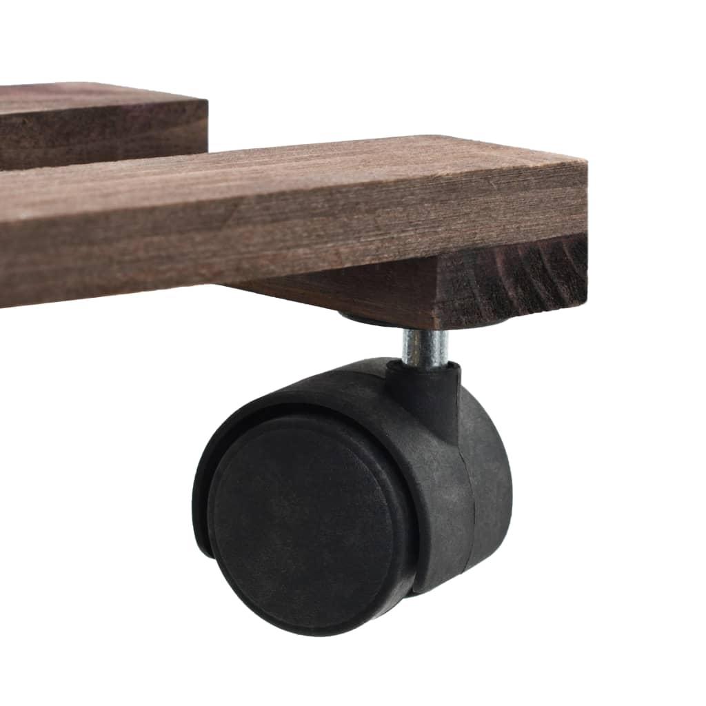 Plant Rollers 4 pcs Cedar Wood 25x25 cm