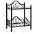 Bedside Table Steel and Tempered Glass 45x30.5x60 cm Black