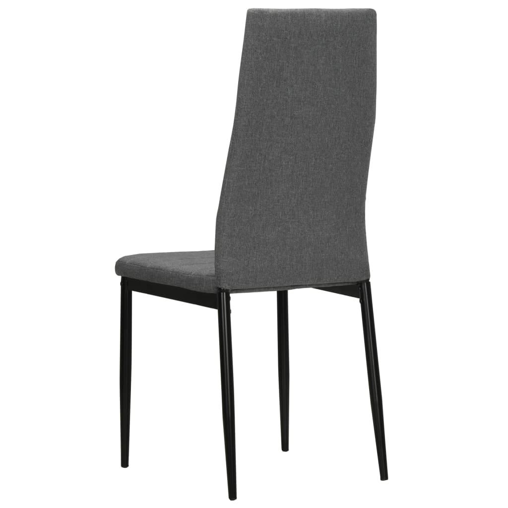 Dining Chairs 2 pcs Light Grey Fabric