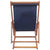 Folding Beach Chair Fabric and Wooden Frame Blue