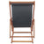 Folding Beach Chair Fabric and Wooden Frame Grey