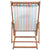 Folding Beach Chair Fabric and Wooden Frame Multicolour