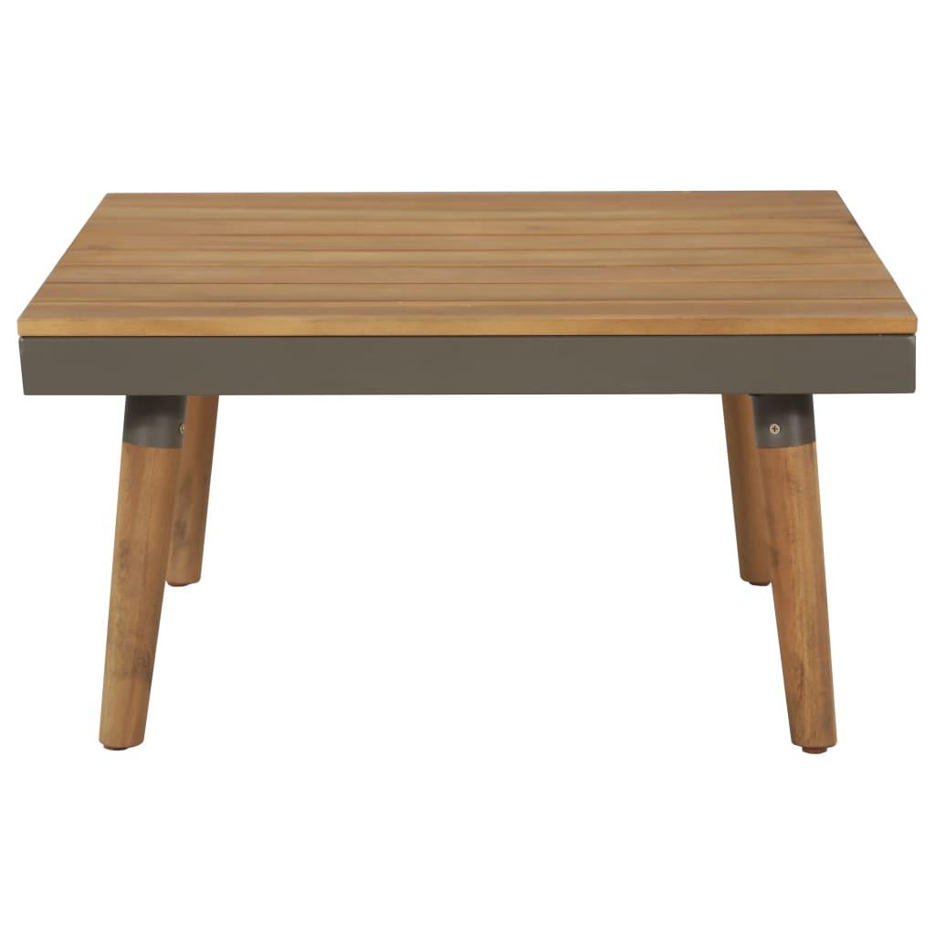 4 Piece Garden Lounge Set with Cushions Solid Acacia Wood Brown