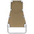Foldable Sunlounger with Adjustable Backrest Taupe