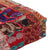 Patchwork Pouffe Square Cotton Handmade 50x50x12 cm Red