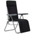 Folding Garden Chairs with Cushions 2 pcs Black