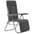 Folding Garden Chairs with Cushions 2 pcs Grey