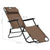 Folding Sun Loungers 2 pcs with Footrests Steel Brown