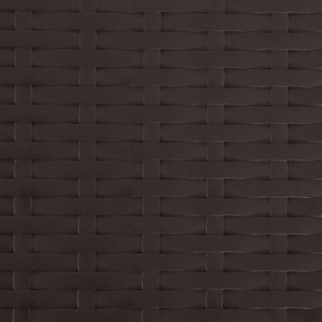 Folding Garden Chairs 2 pcs HDPE and Steel Brown