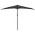 Garden Parasol with Aluminium Pole Anthracite 300x155 cm Half