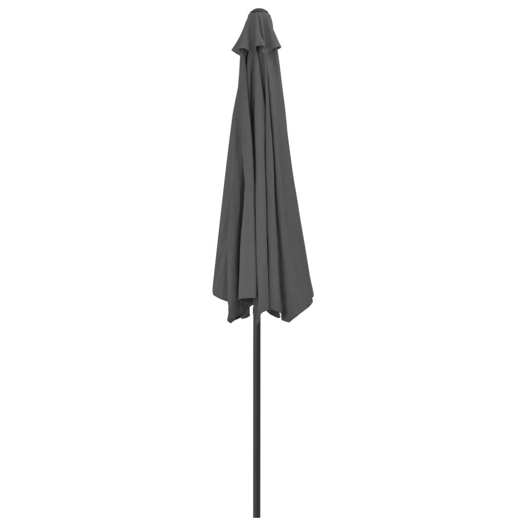 Garden Parasol with Aluminium Pole Anthracite 300x155 cm Half