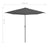 Garden Parasol with Aluminium Pole Anthracite 300x155 cm Half